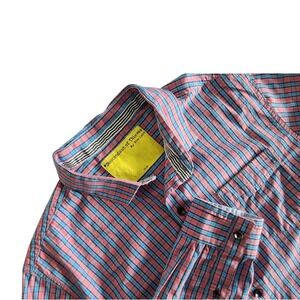 Descendant Of Thieves Large Dres Ladro Long Sleeve Pocket Stiped Button Up Shirt